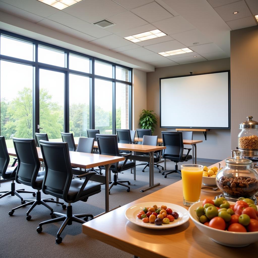 Modern Conference Room Setup for a Food for Thought Event