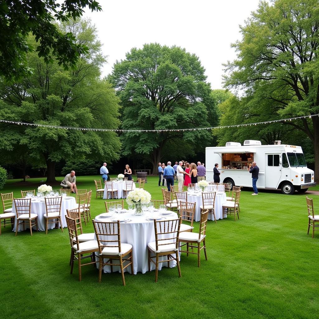 Outdoor Garden Setting for a Food for Thought Event