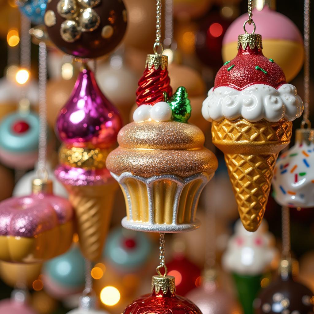 Food Glass Ornaments Collection