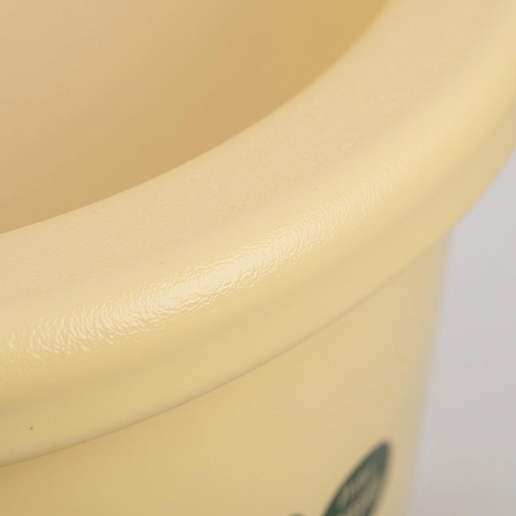 Close-up of food grade bucket material