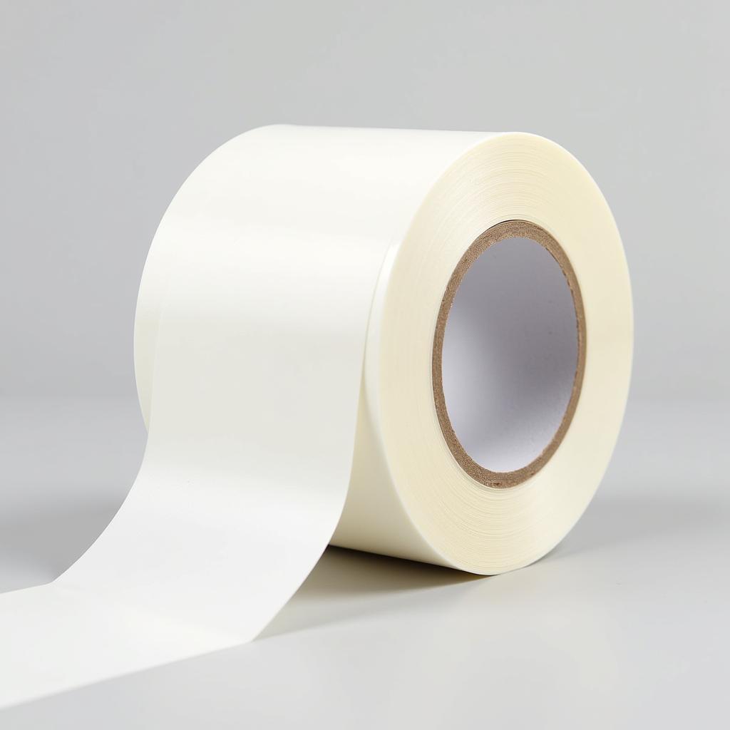 Close-up of food grade Teflon tape on a roll