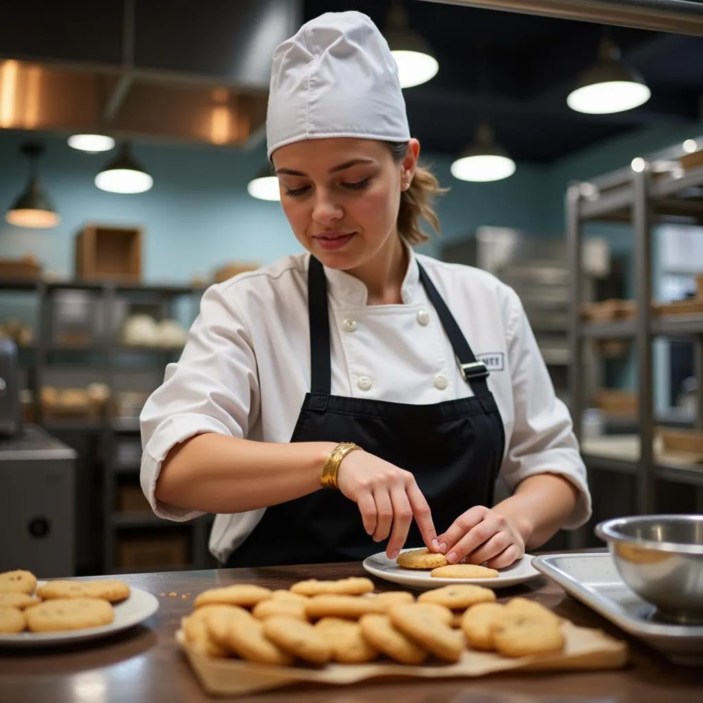 Food Handler Reaching for a Cookie