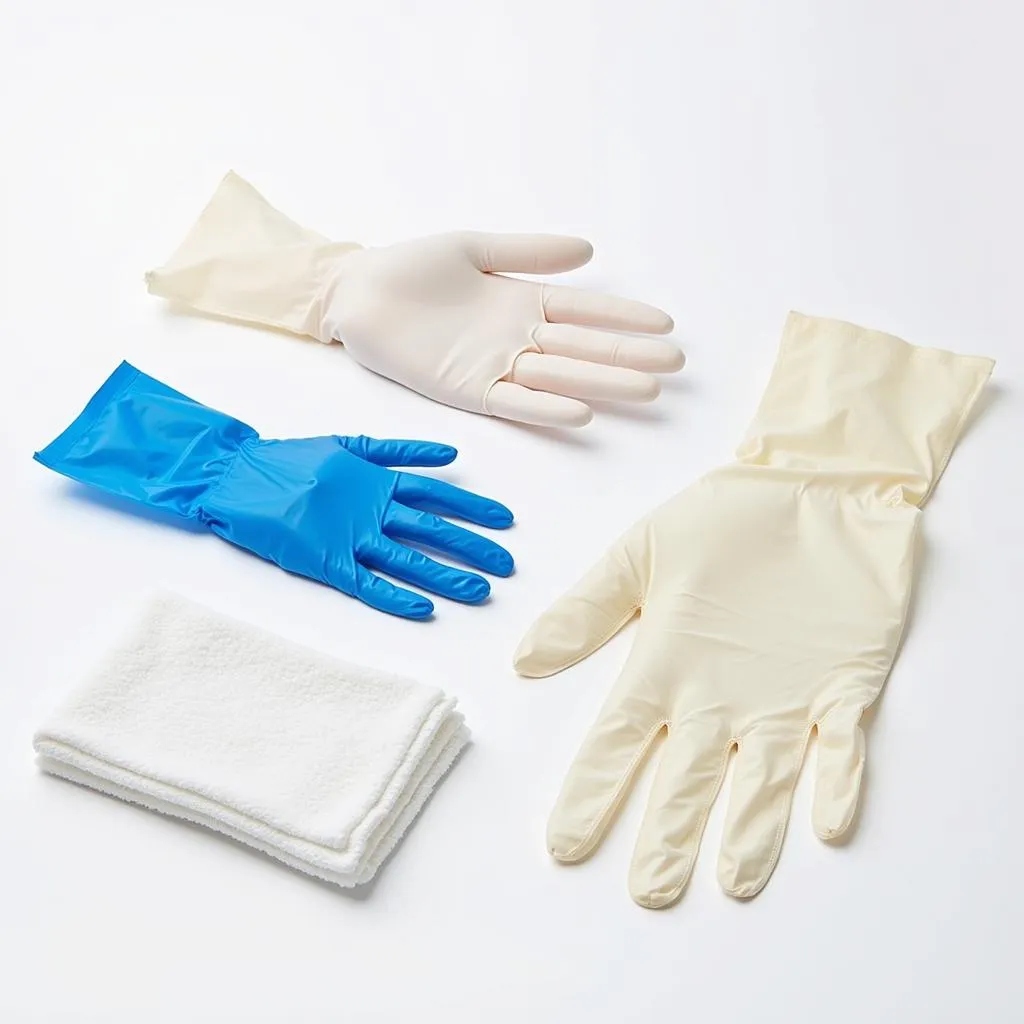 Different types of food handling gloves