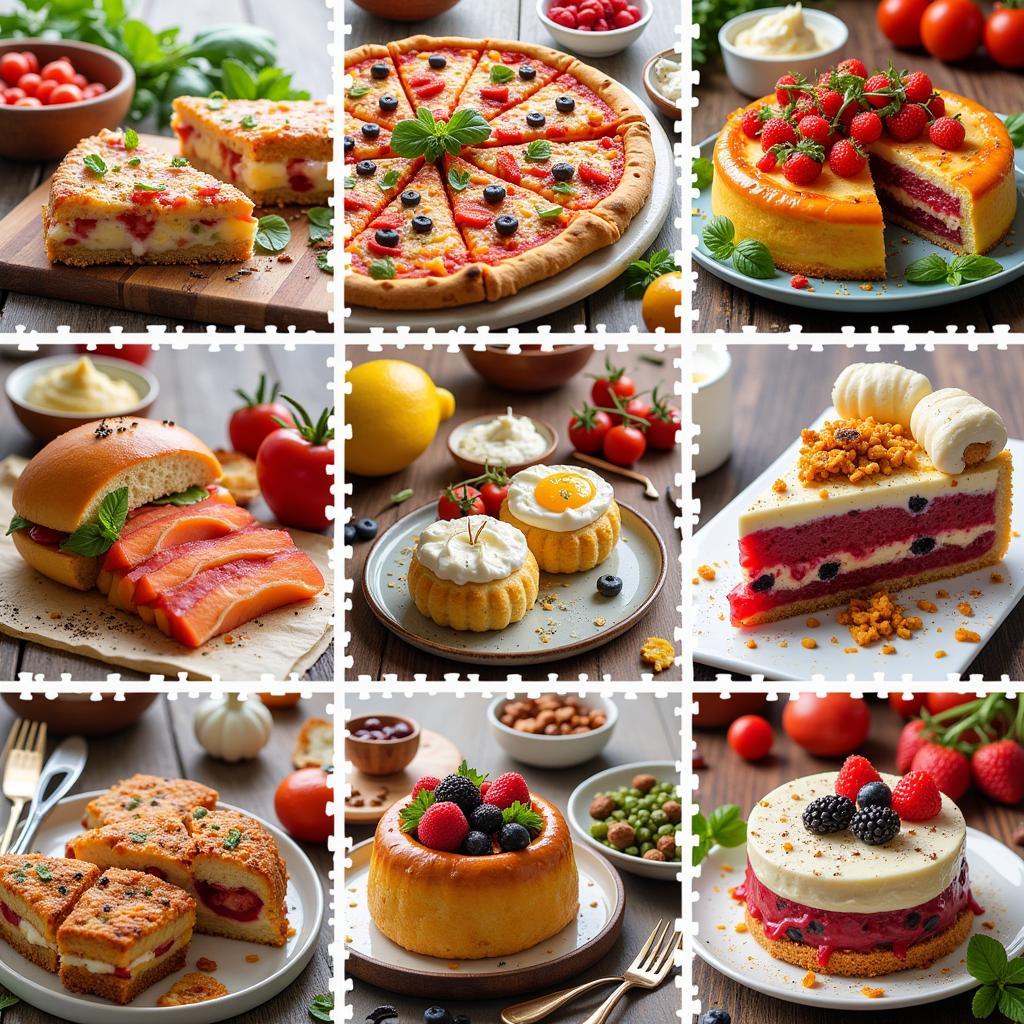 A Vibrant Assortment of Food Jigsaw Puzzles