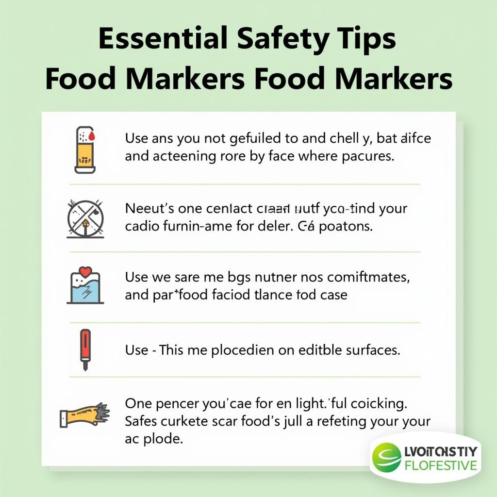 Food safety tips for using food markers