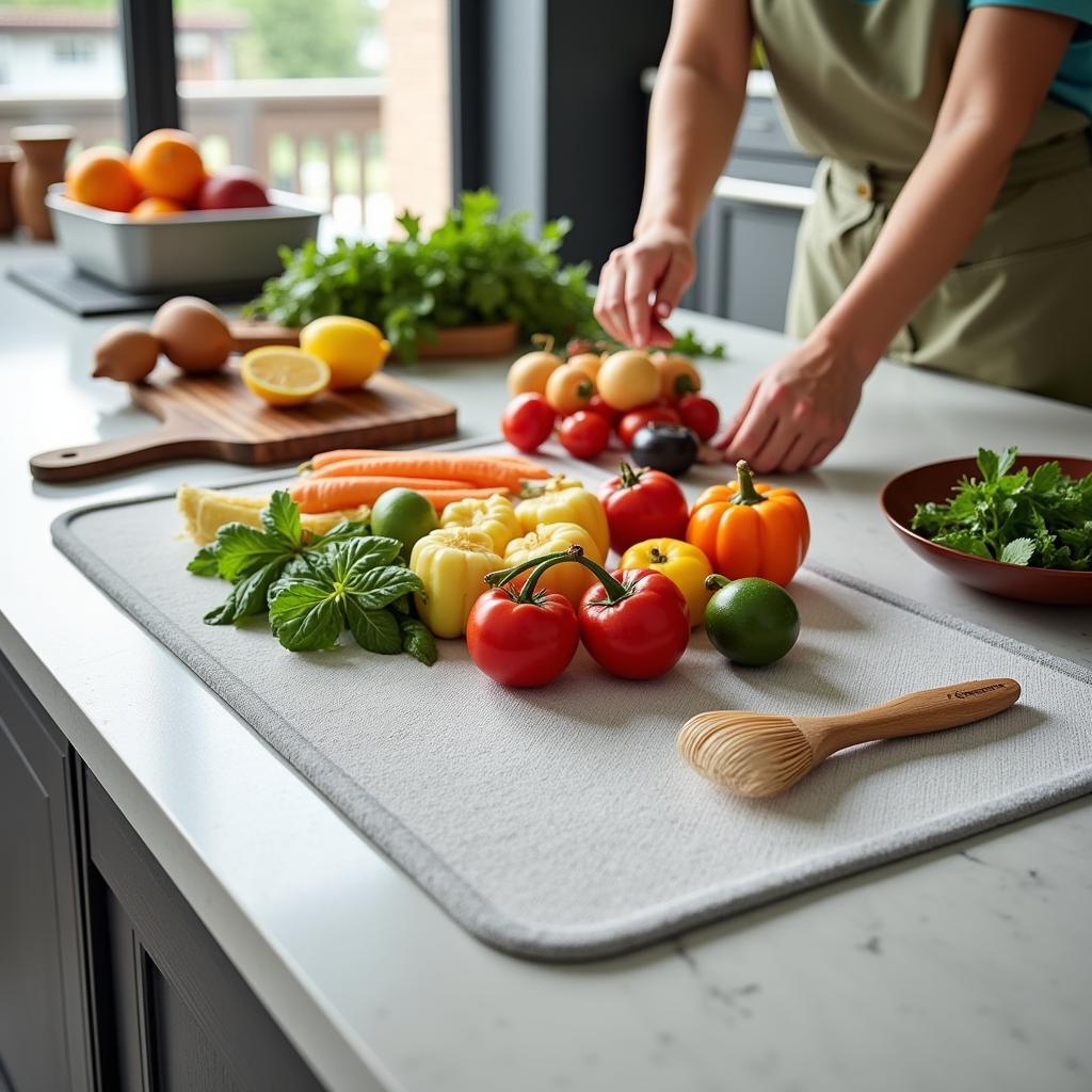 Food Mat on Countertop