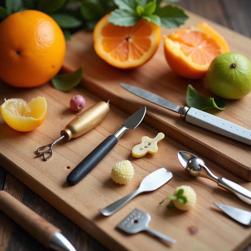 Essential Tools in a Food Ornament Set