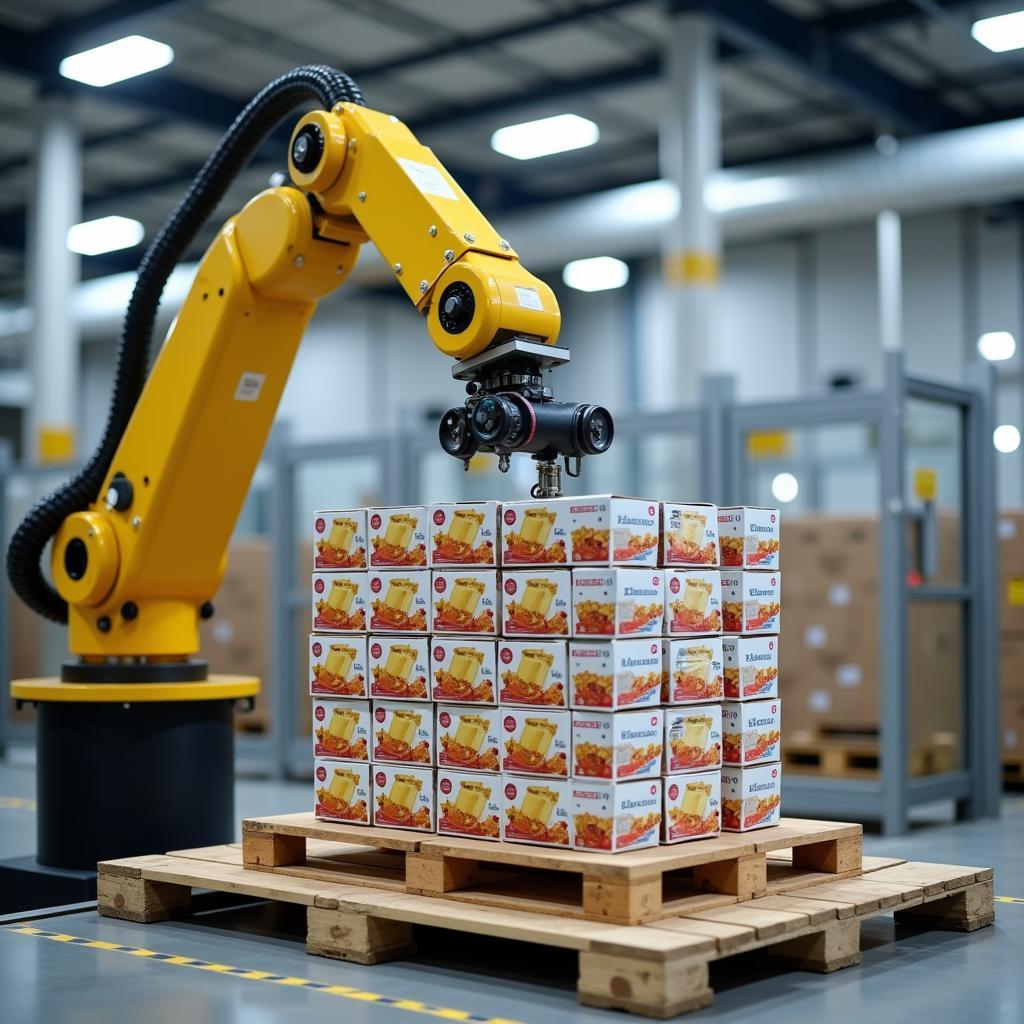 Food Palletizing Process in a Modern Facility