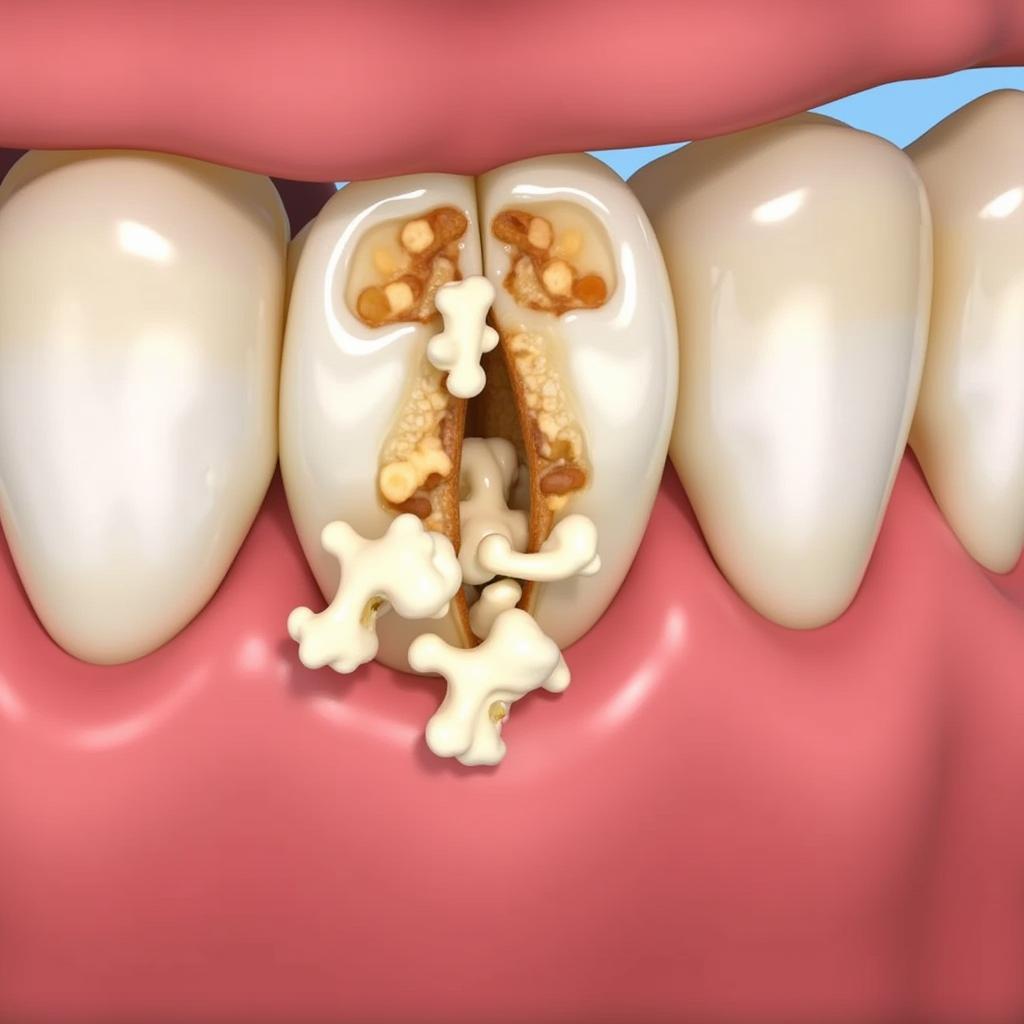 Food Particles Stuck Between Teeth