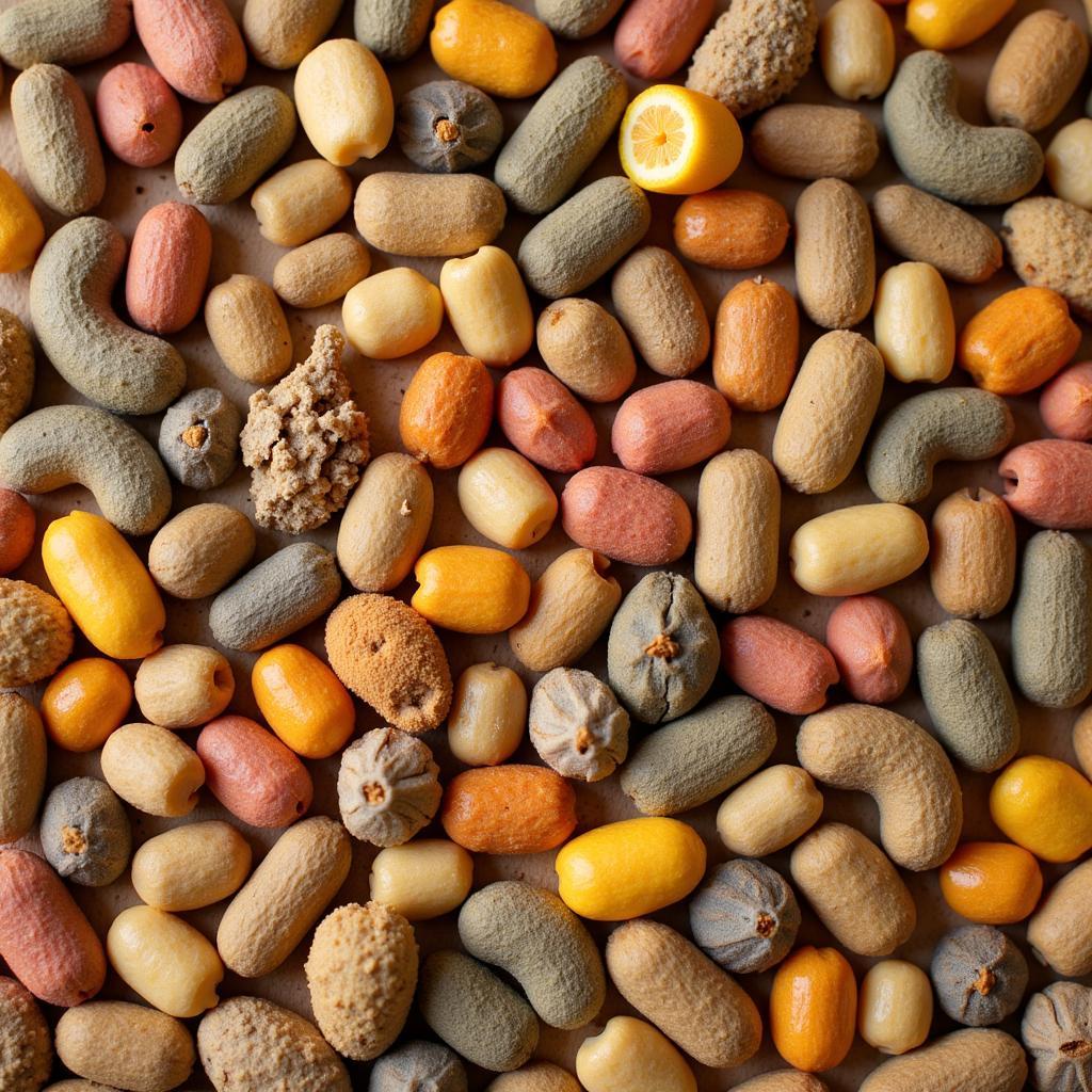 Variety of Food Pellets