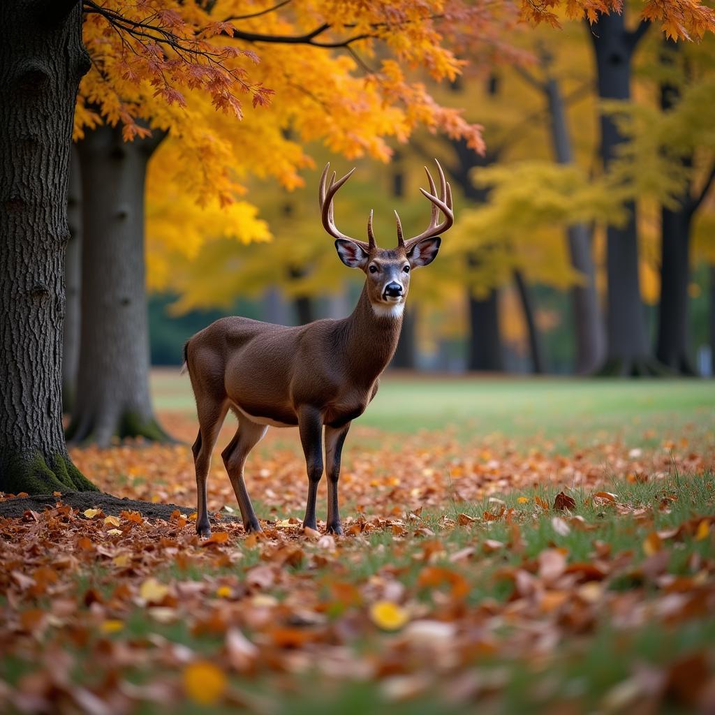 Mature Buck in Fall Food Plot