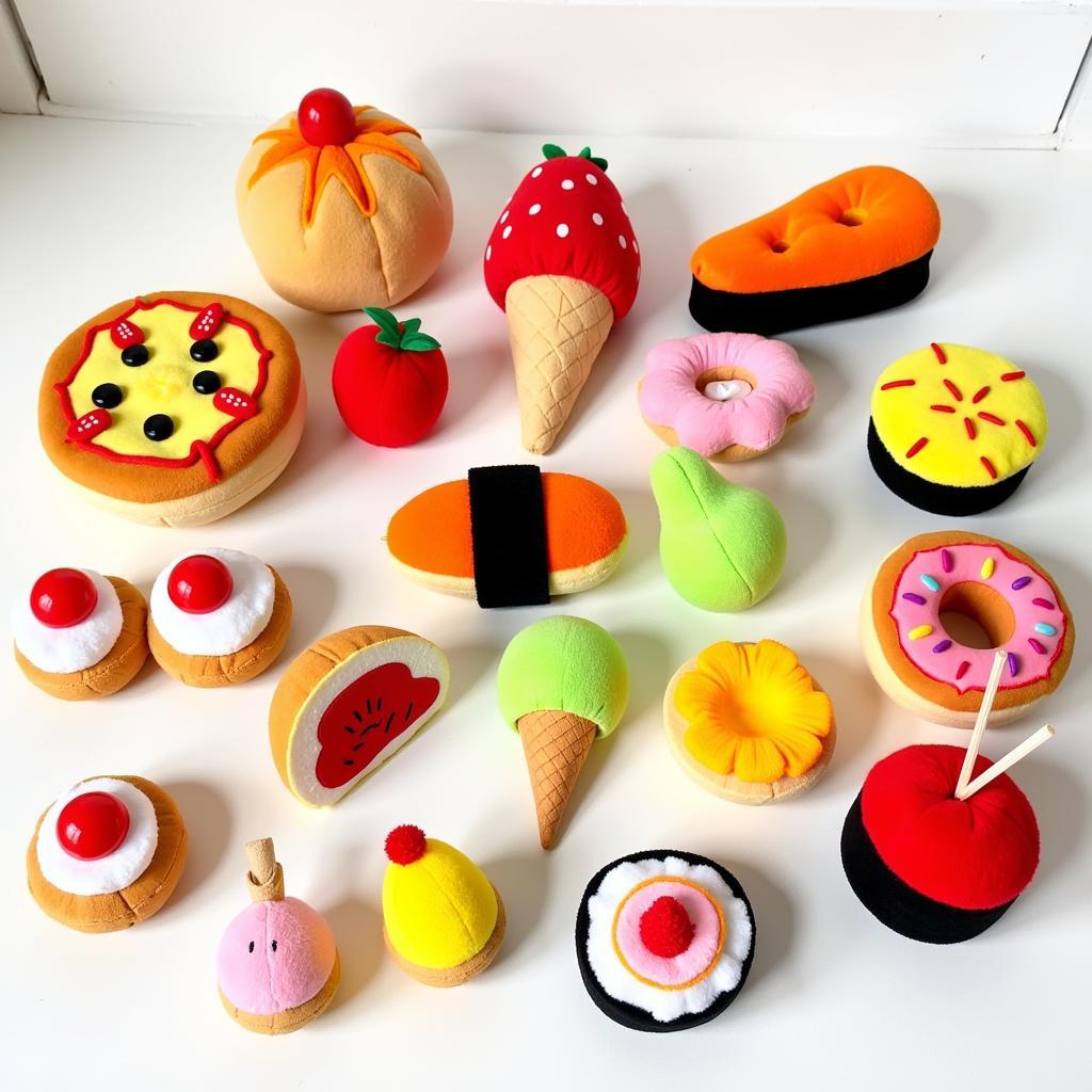 Assortment of Food Plush Toys