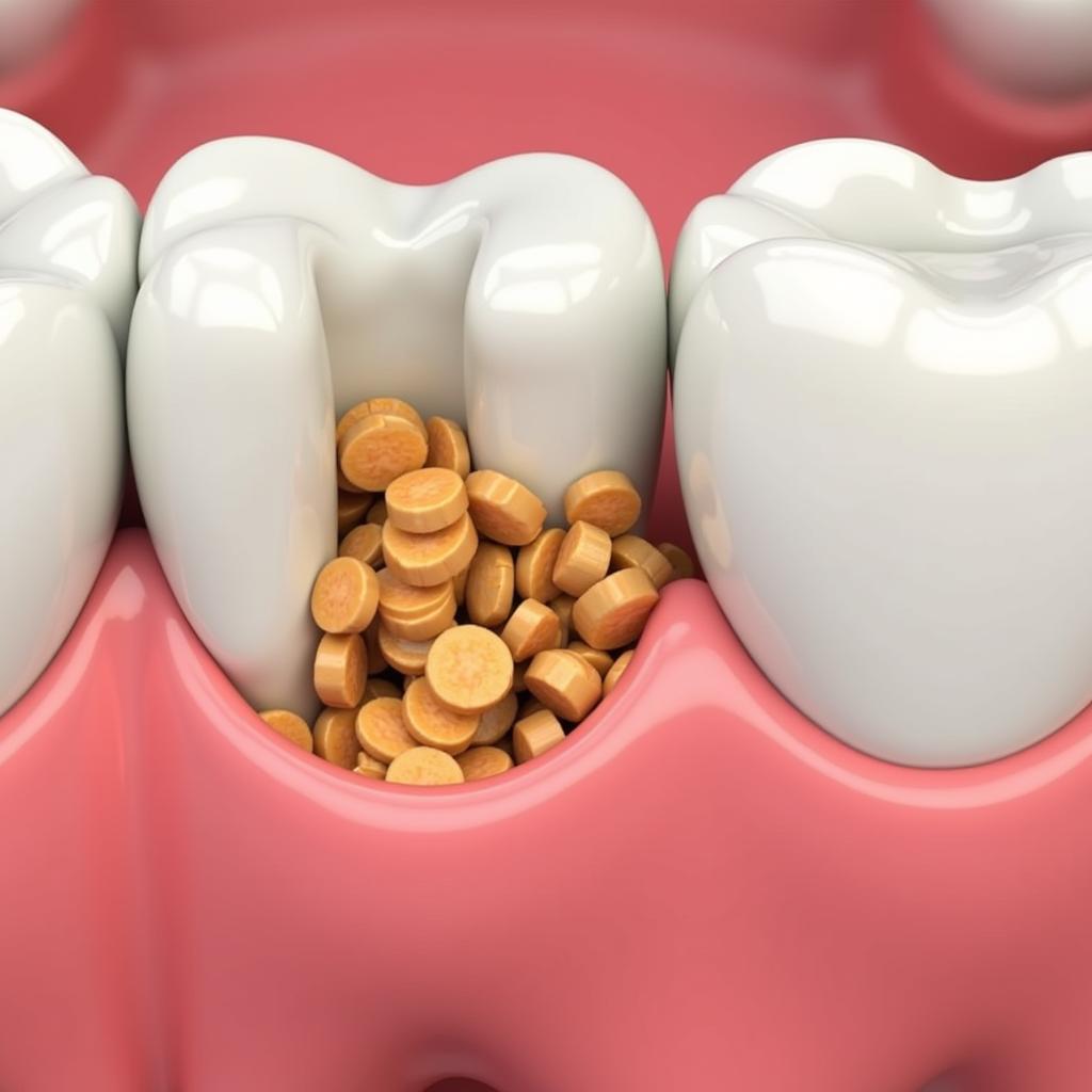 Food pocketing and dental health