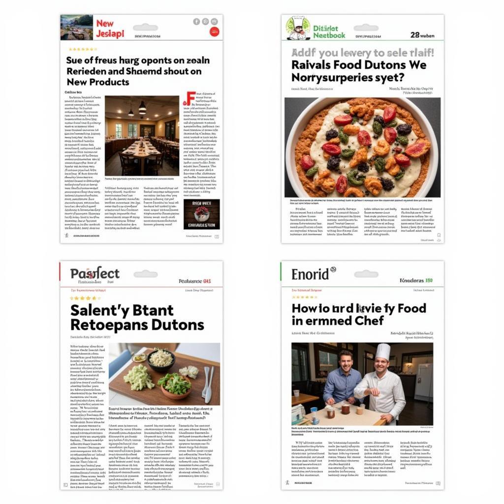 Examples of Food Press Coverage