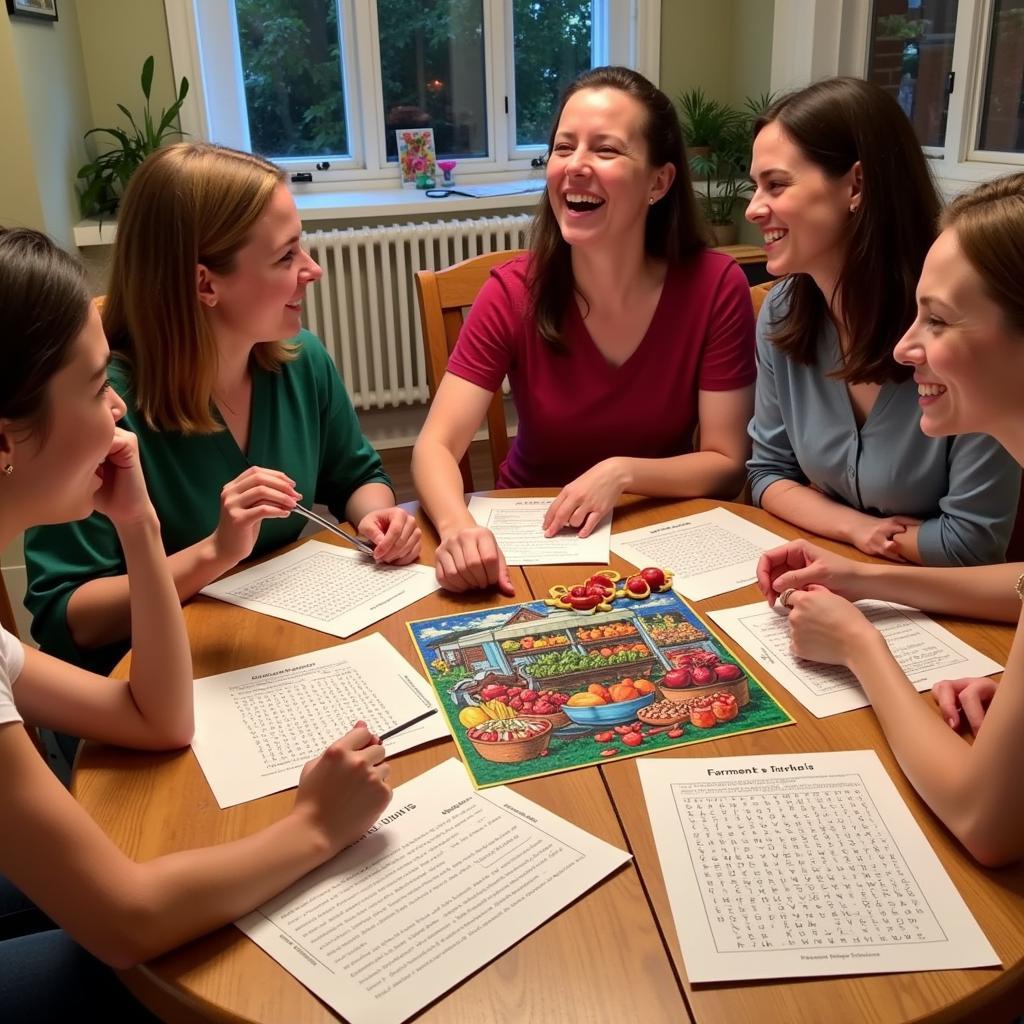 Group of Friends Enjoying Food Puzzles