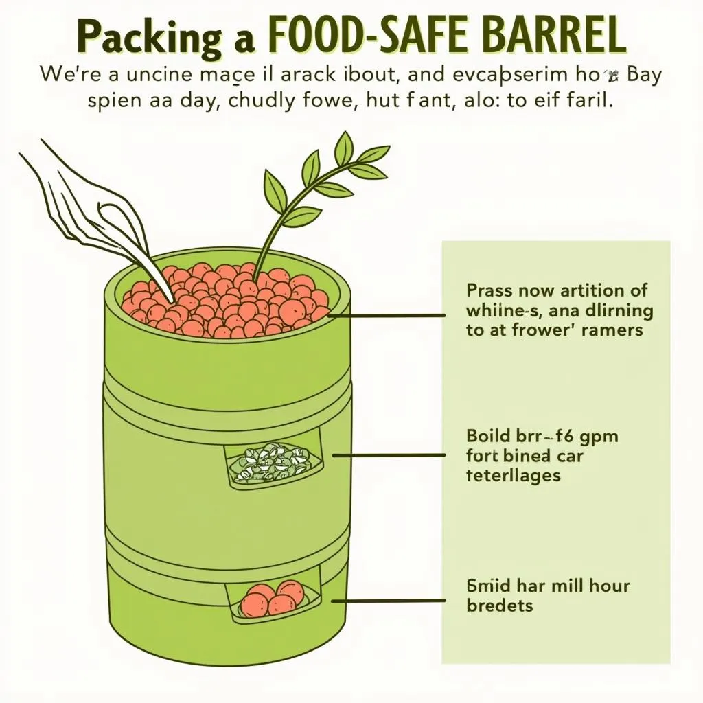 Packing Food Safe Barrels with Oxygen Absorbers and Bay Leaves