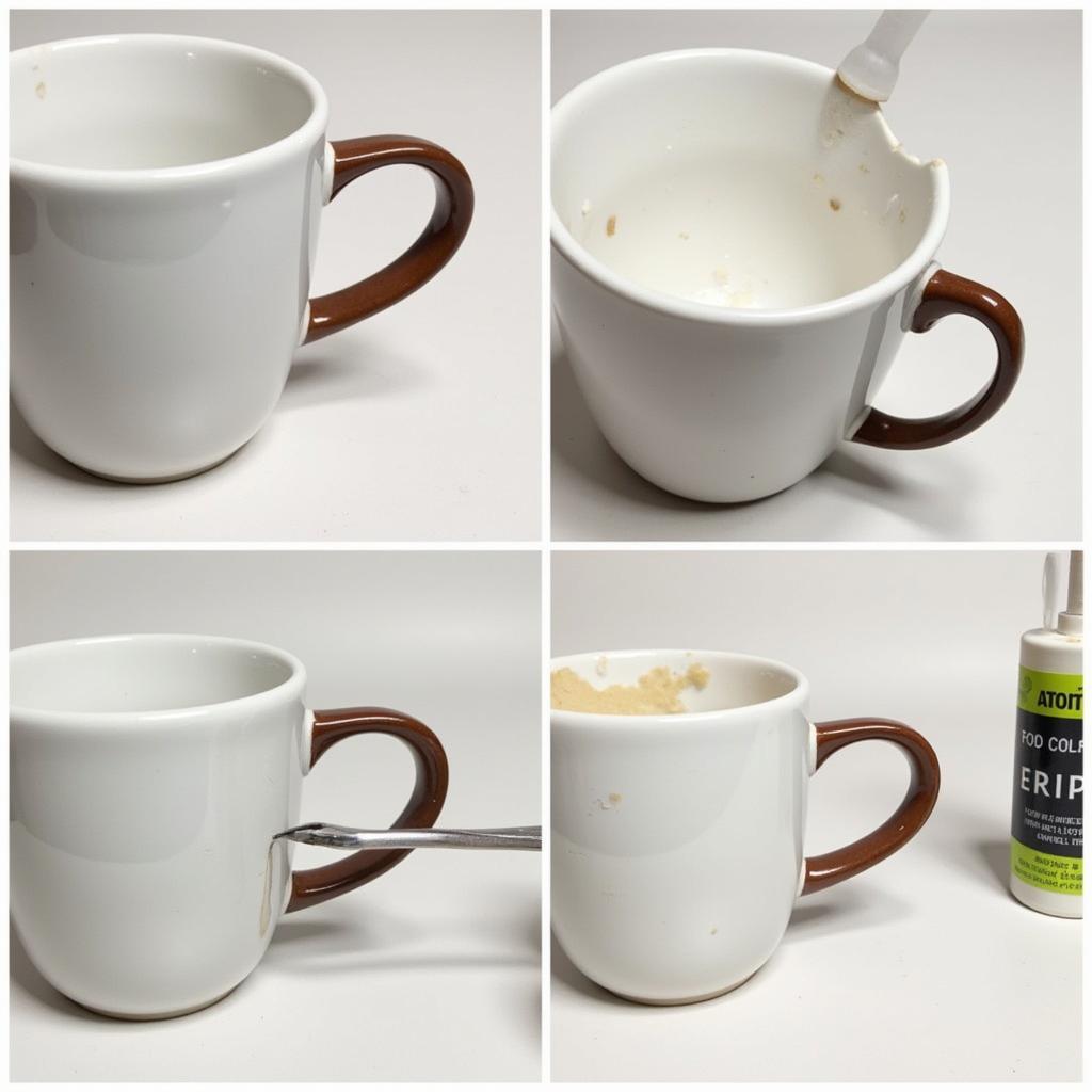 Applying food-grade epoxy to repair a ceramic mug handle