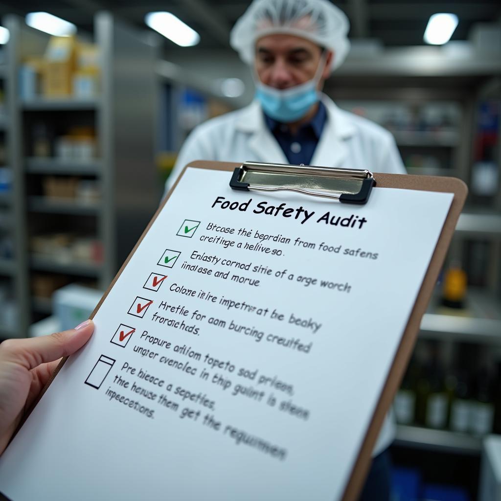 Food Safety Audit Checklist and Inspector