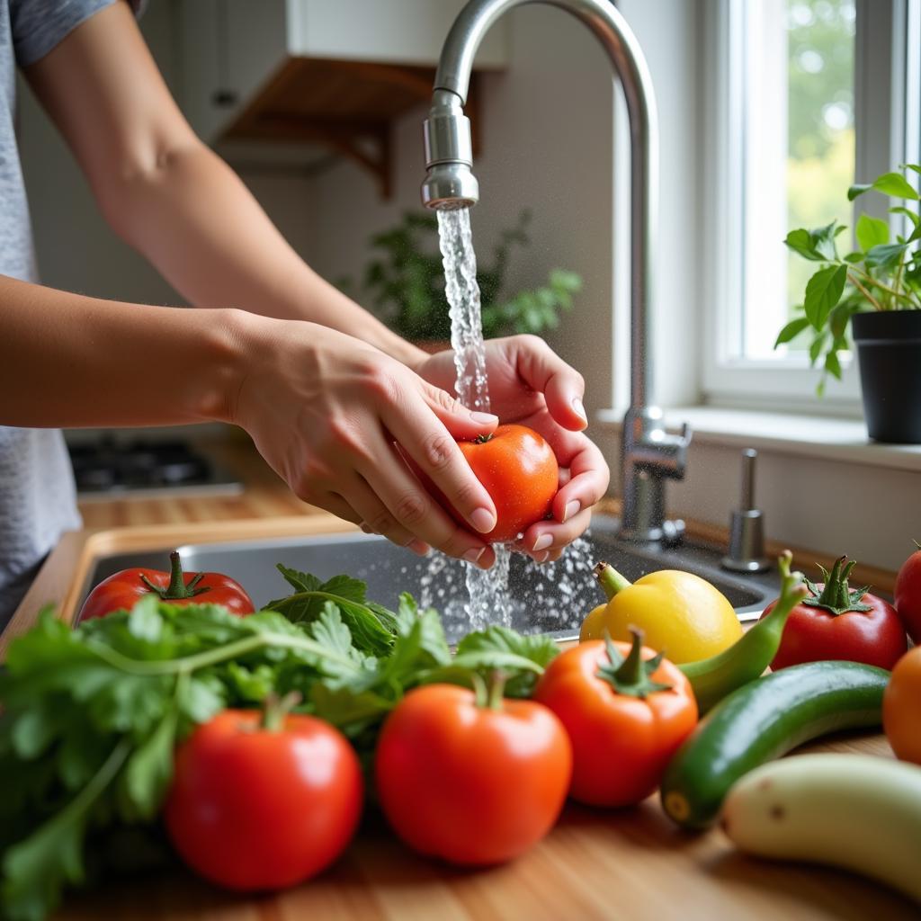 Washing Produce Thoroughly