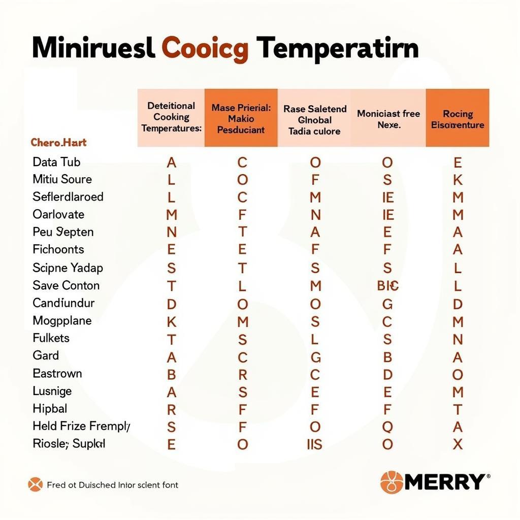 Food Safety Temperature Chart