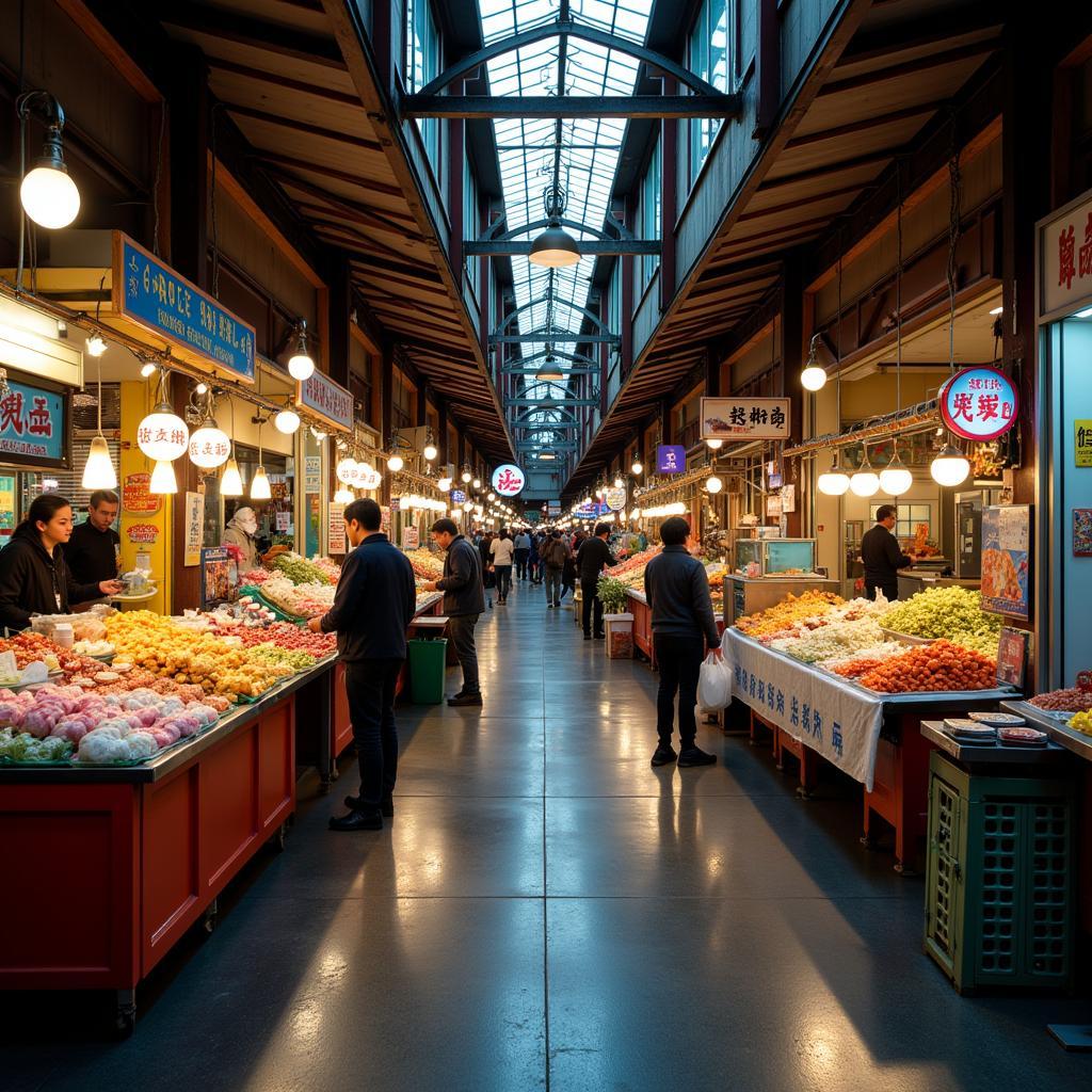 Vibrant Food Stalls at 600 Food Center Drive