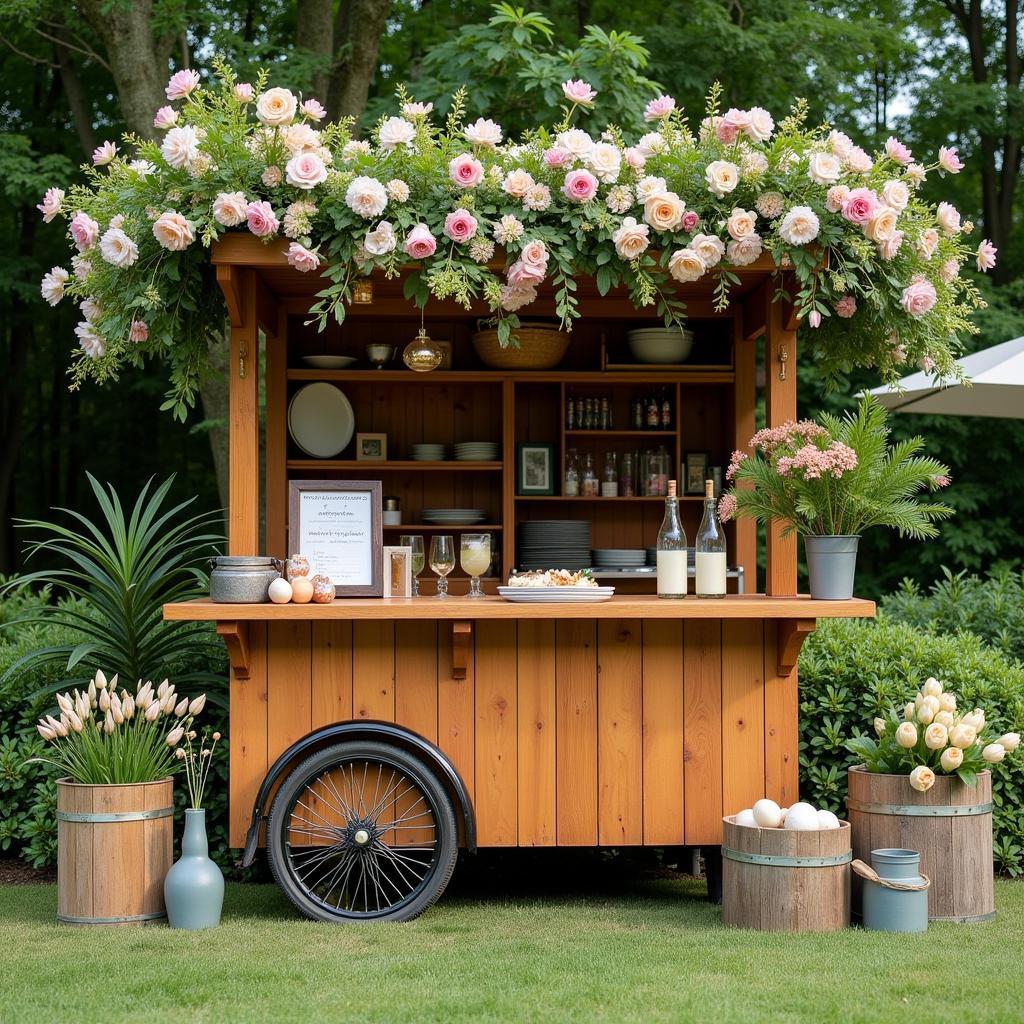 Outdoor Food Stand at a Garden Party