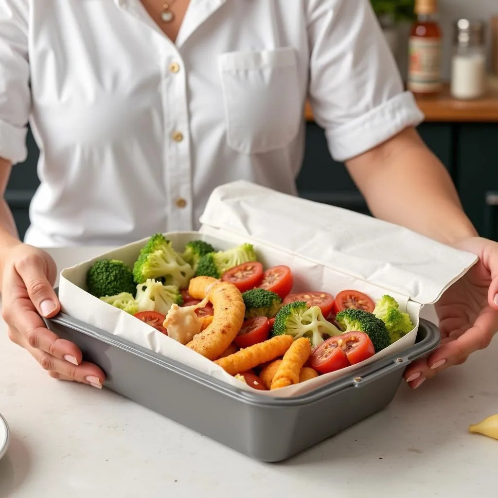 Using commercial food storage containers for food delivery