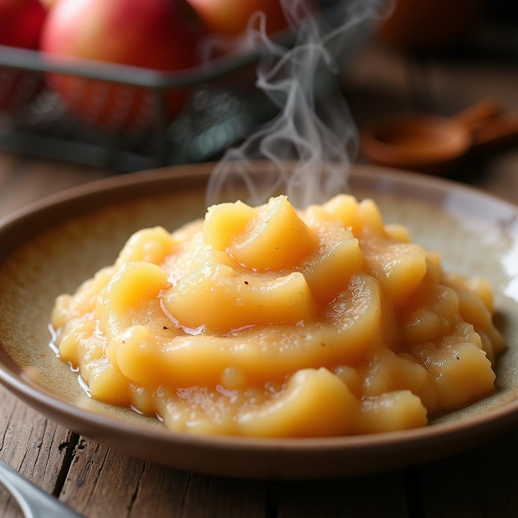 Homemade food strainer applesauce