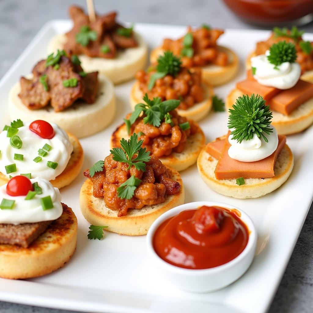 Food Styling on a White Tray