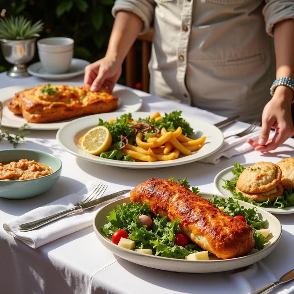 Appealing Table Setting with Dishes Made Using Food Tabs