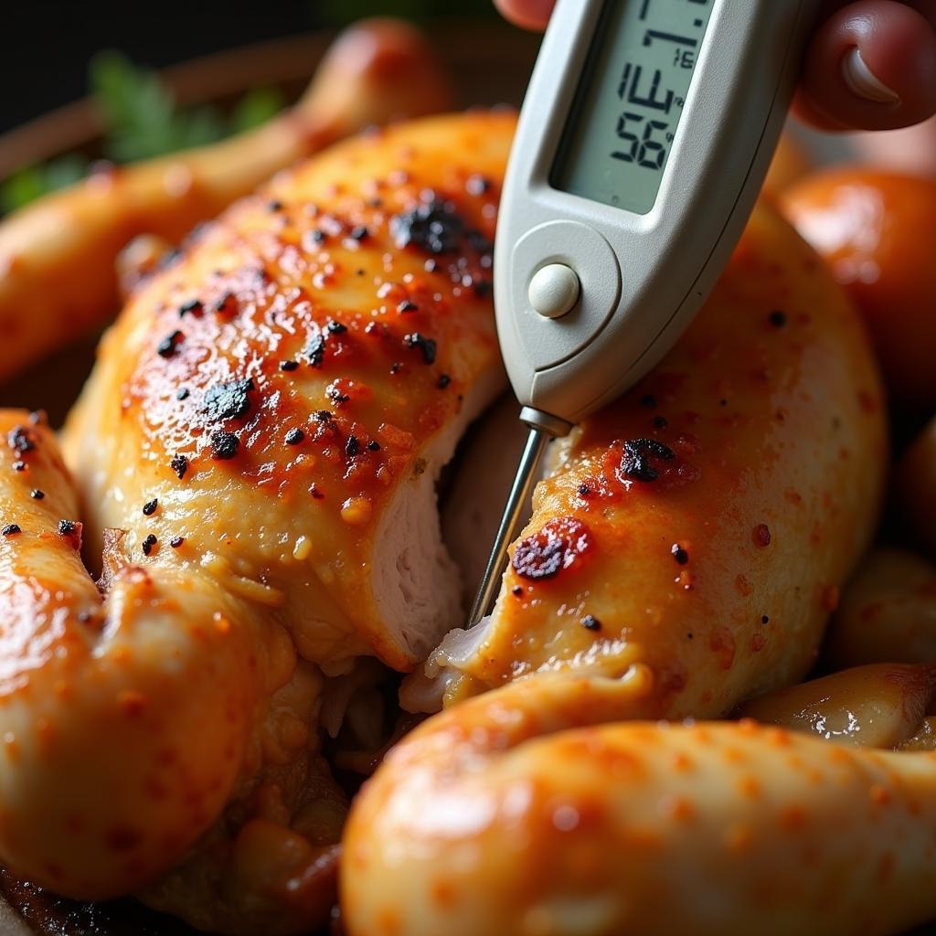 Using a Food Thermometer to Check Poultry Temperature