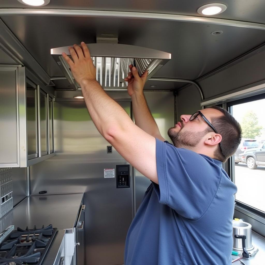 Professional Food Trailer Hood Installation