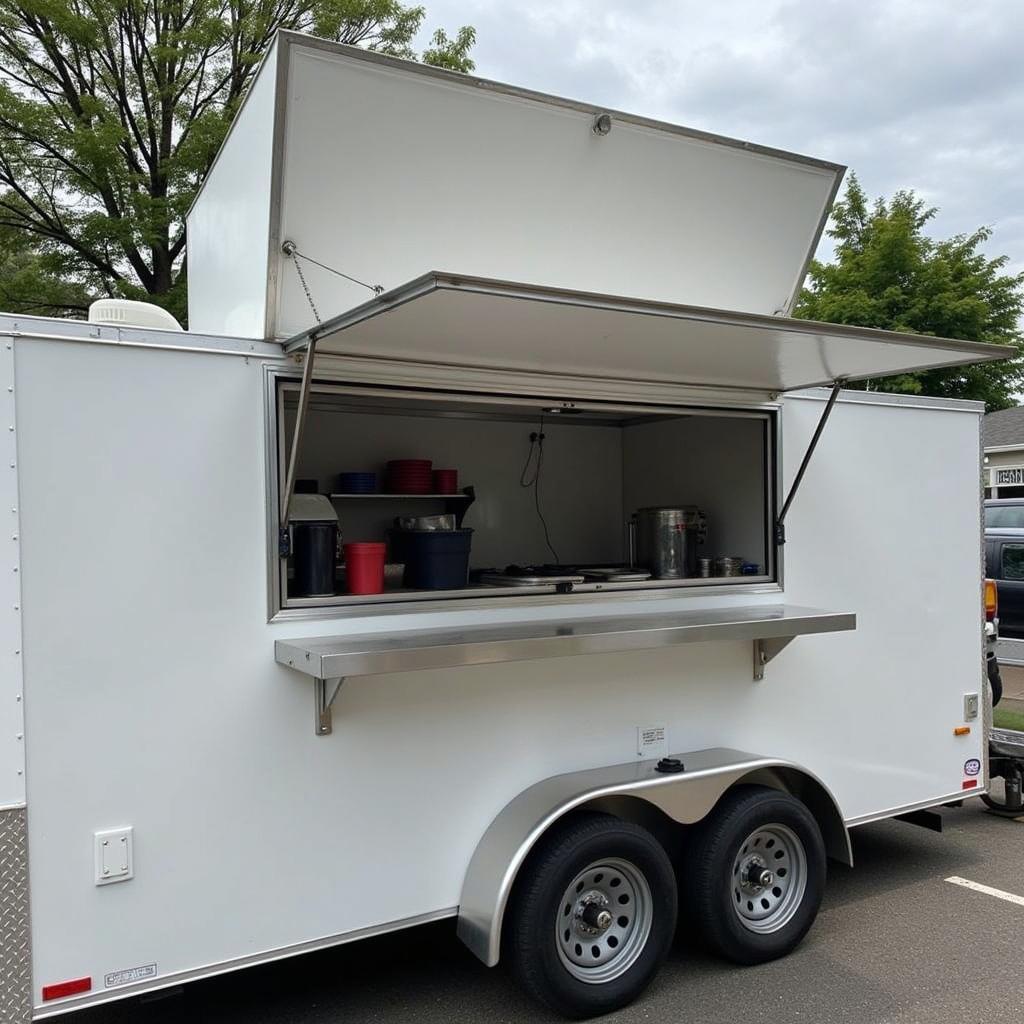 Food Trailer with Efficient Vent Hood