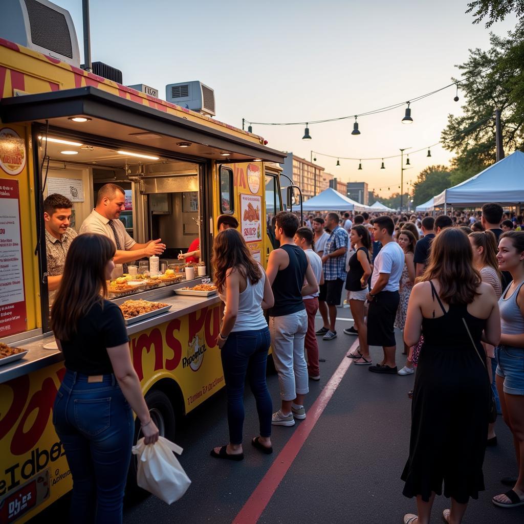 Food Truck at a Busy Event