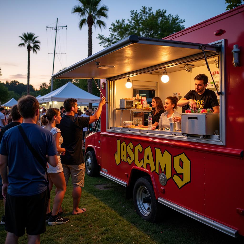 Food Truck at a Busy Event