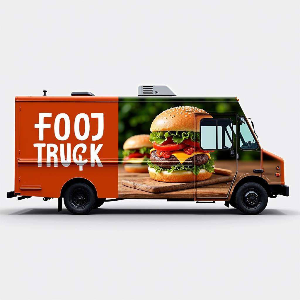 Food truck banner design ideas with vibrant colors and mouthwatering food photography