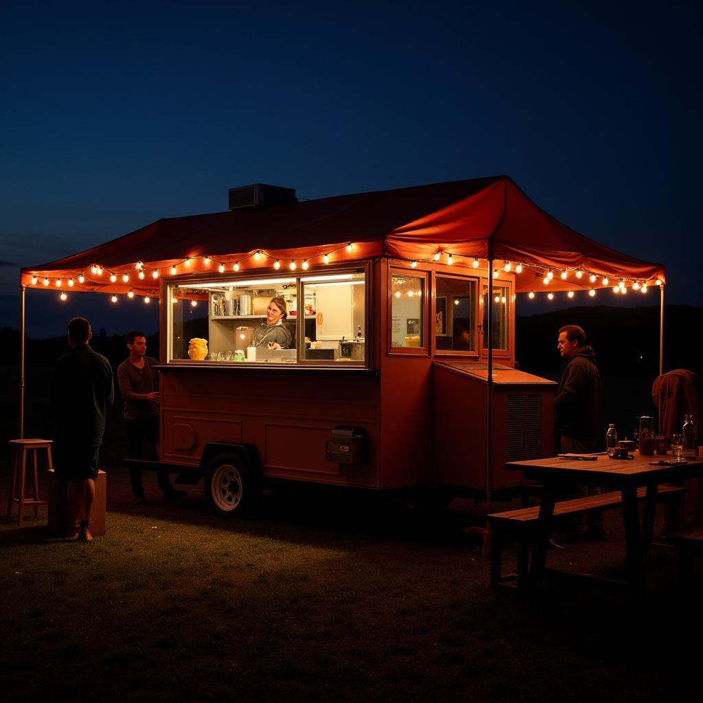 Creative lighting solutions for food truck canopies