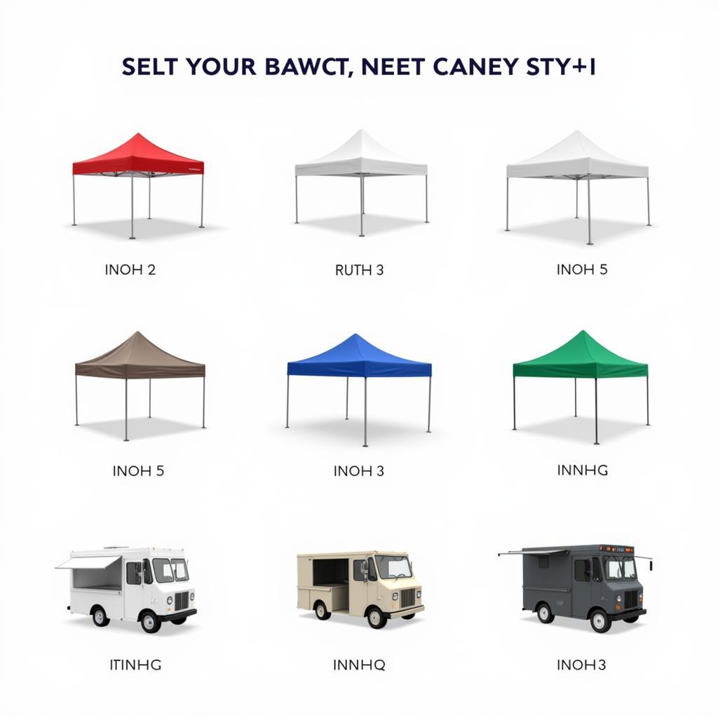 Different food truck canopy styles