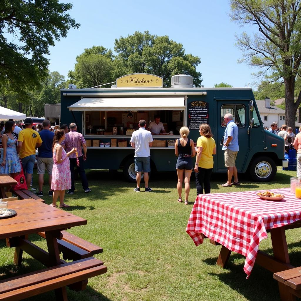 Food Truck Catering at an Outdoor Event 