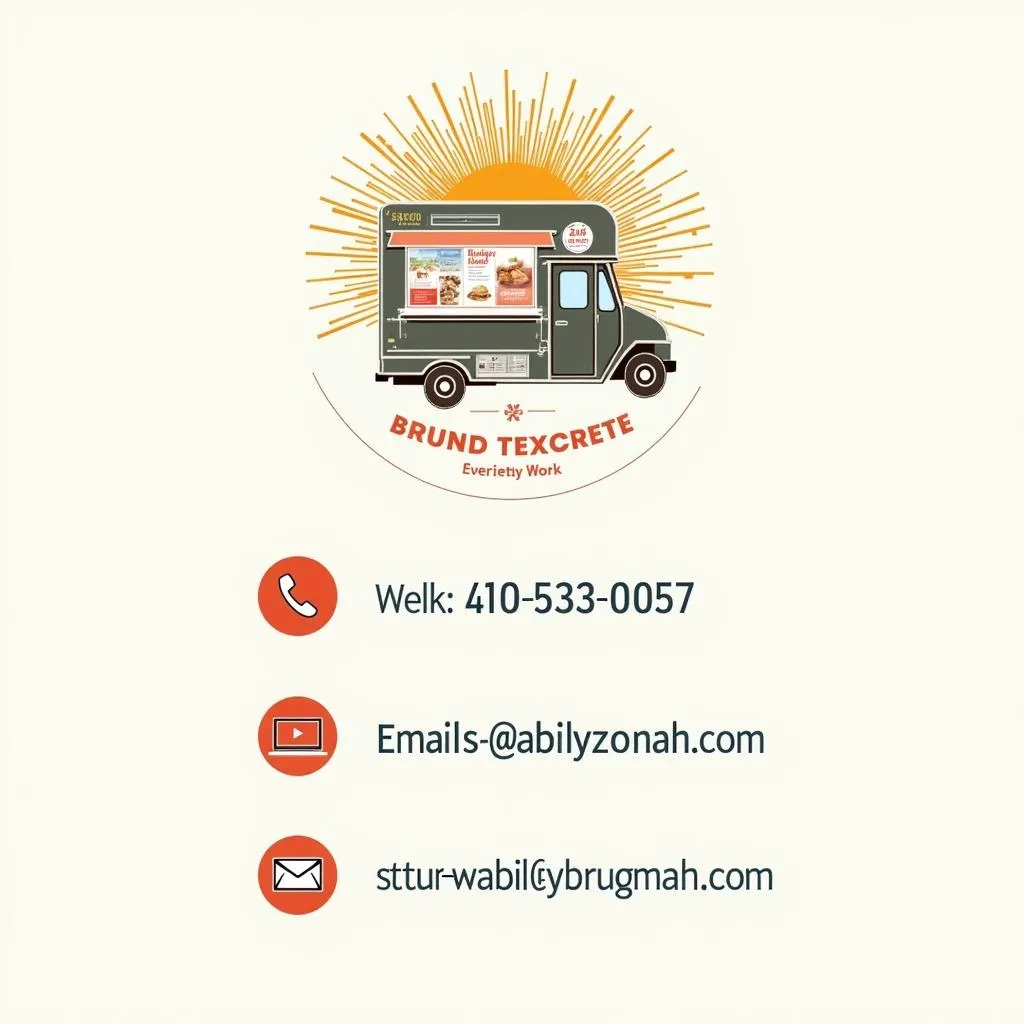 Contact information for food truck business support