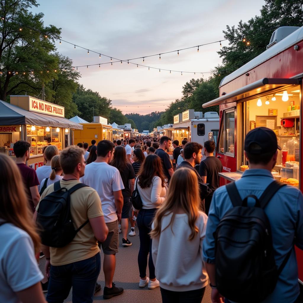 Enjoying Food Truck Delights at a Festival