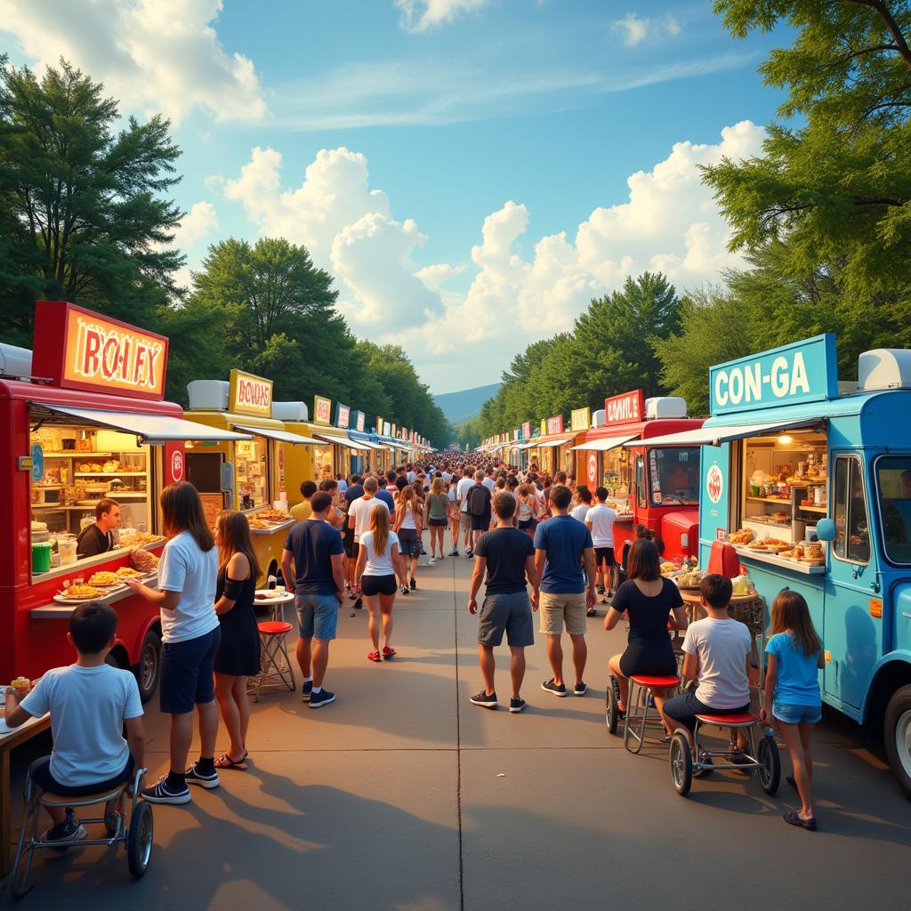  Busy Food Truck Festival