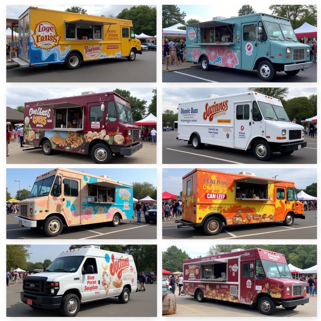 Diverse food vendors at Simpsonville SC food truck festival