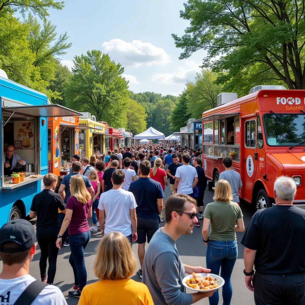 Food truck festival in Stratham, New Hampshire