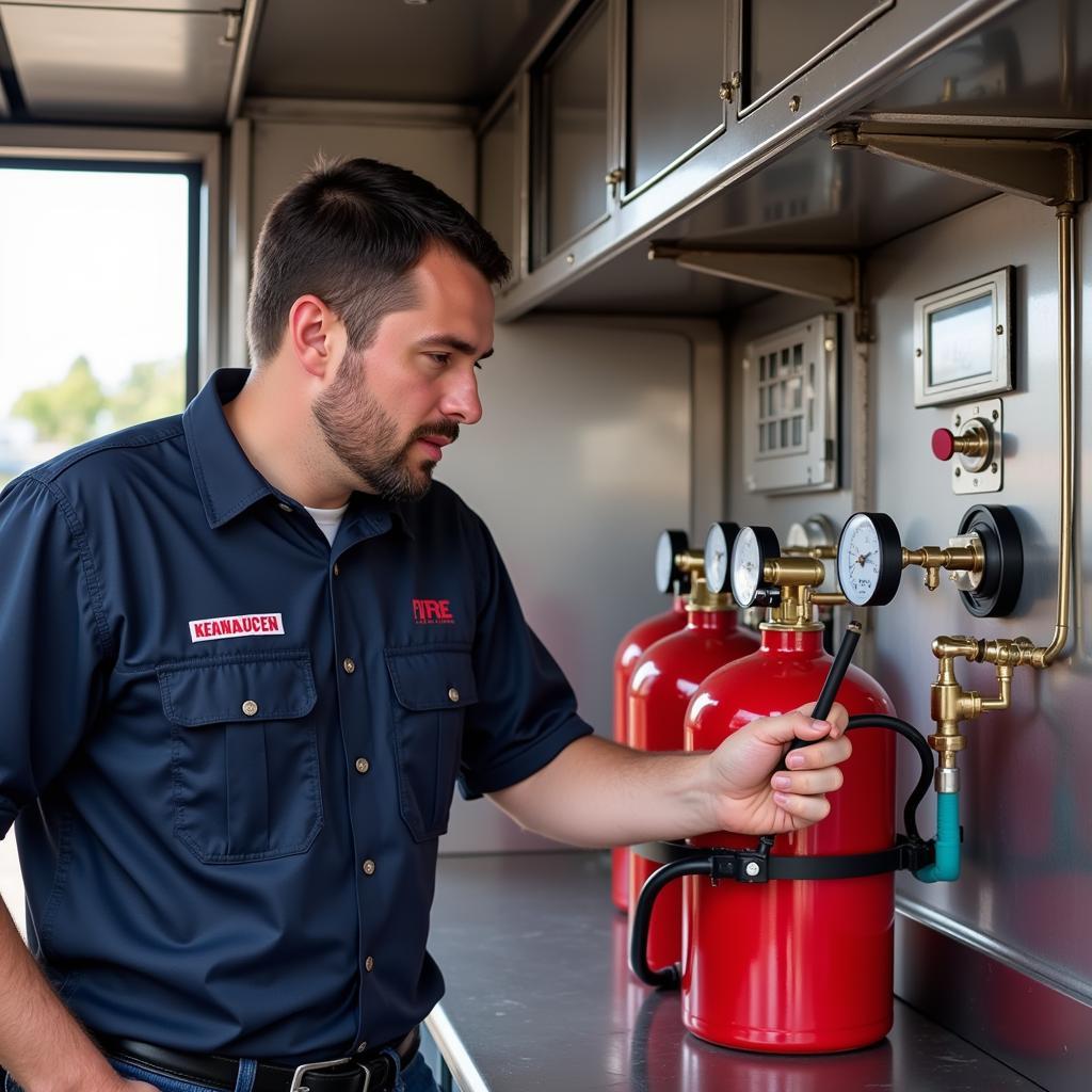 Food Truck Fire Suppression System Inspection