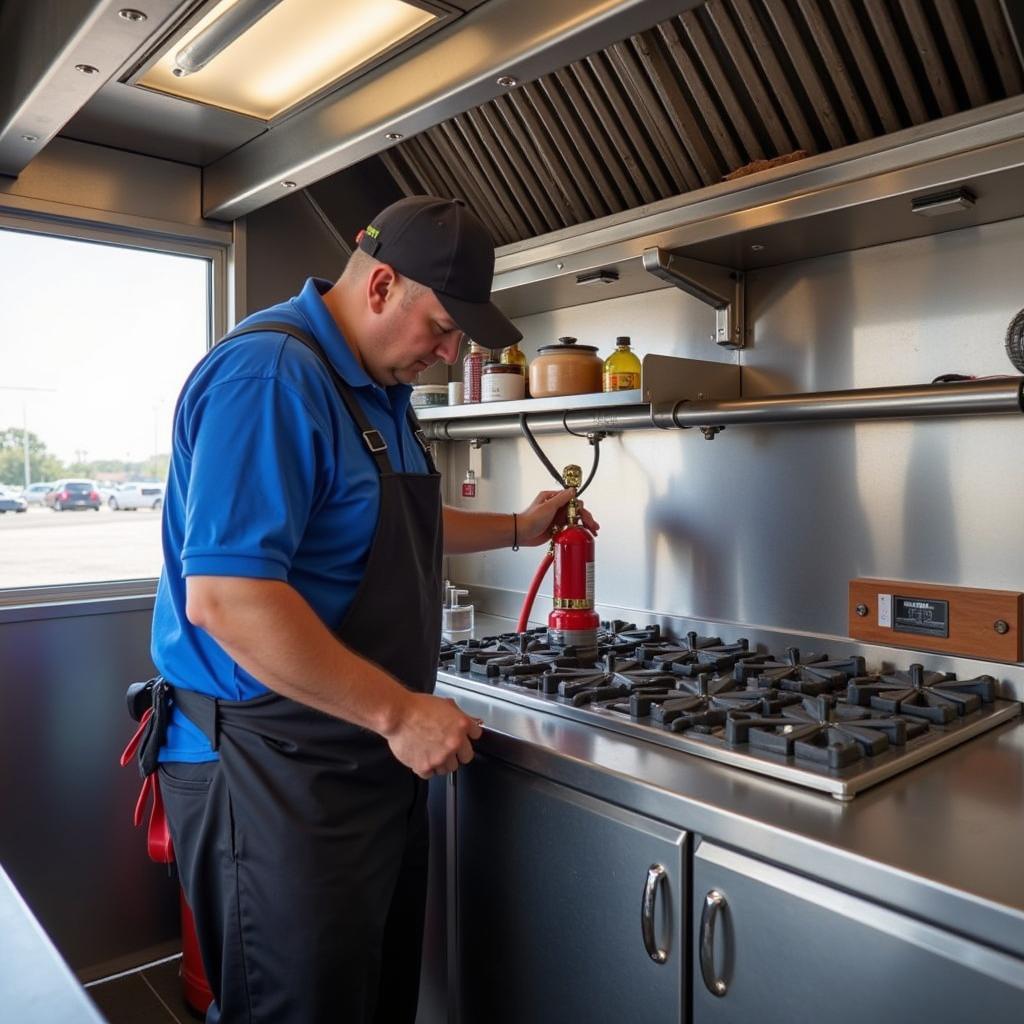 Food Truck Fire Suppression System Installation