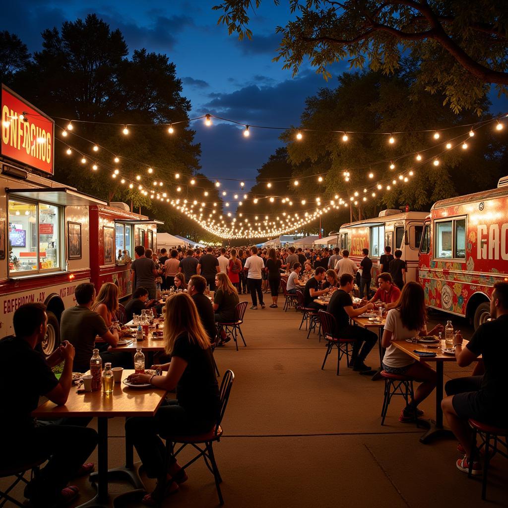 Vibrant Food Truck Friday Scene in Carthage