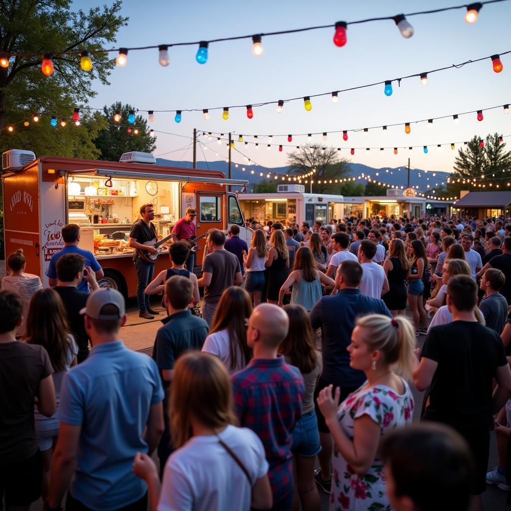 Food Truck Friday Live Music and Crowd