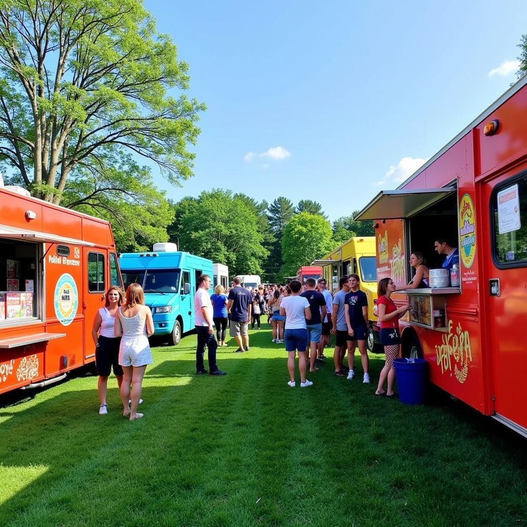 Food trucks gathered at Roger Williams Park for Food Truck Friday