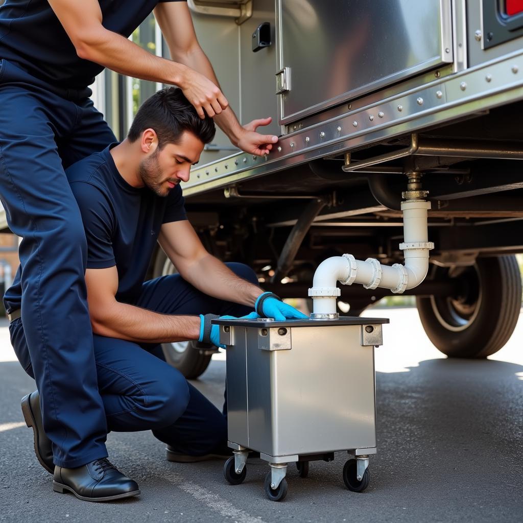 Food Truck Grease Trap Installation